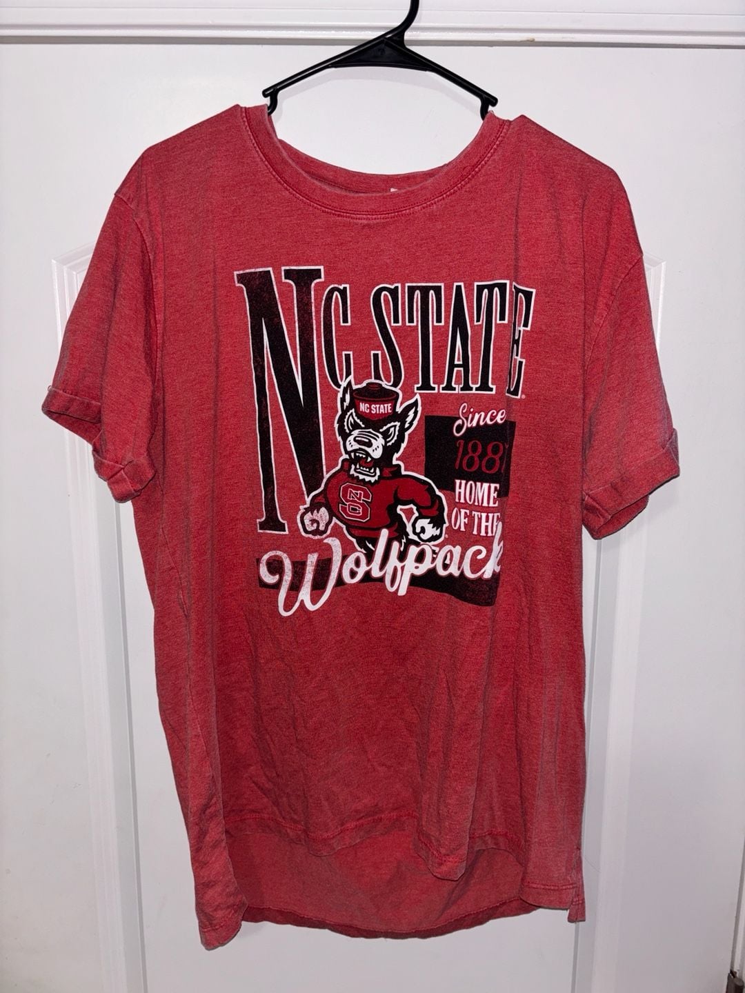 Pressbox NC State Wolfpack T-Shirt Size 2XL Red Distressed Logo 2