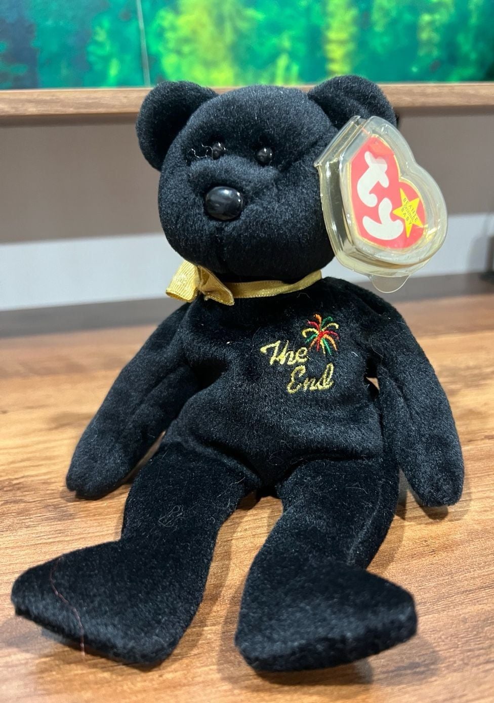 Ty Beanie Baby The End Bear Black Plush Stuffed Animal 2