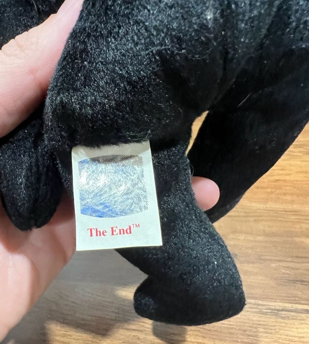 Ty Beanie Baby The End Bear Black Plush Stuffed Animal 3