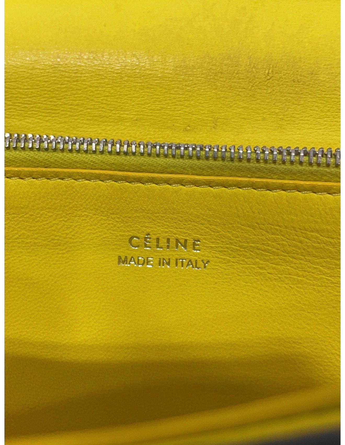Celine Large Multifunction Flap Wallet Black Grained Leather 12