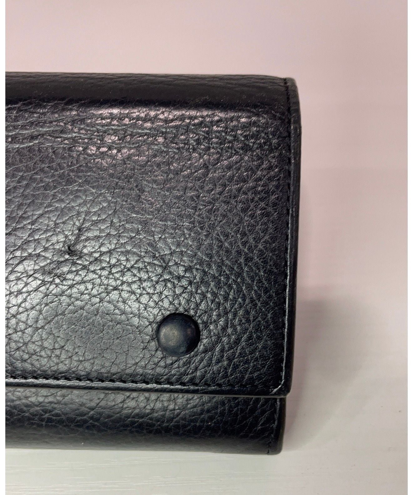 Celine Large Multifunction Flap Wallet Black Grained Leather 13
