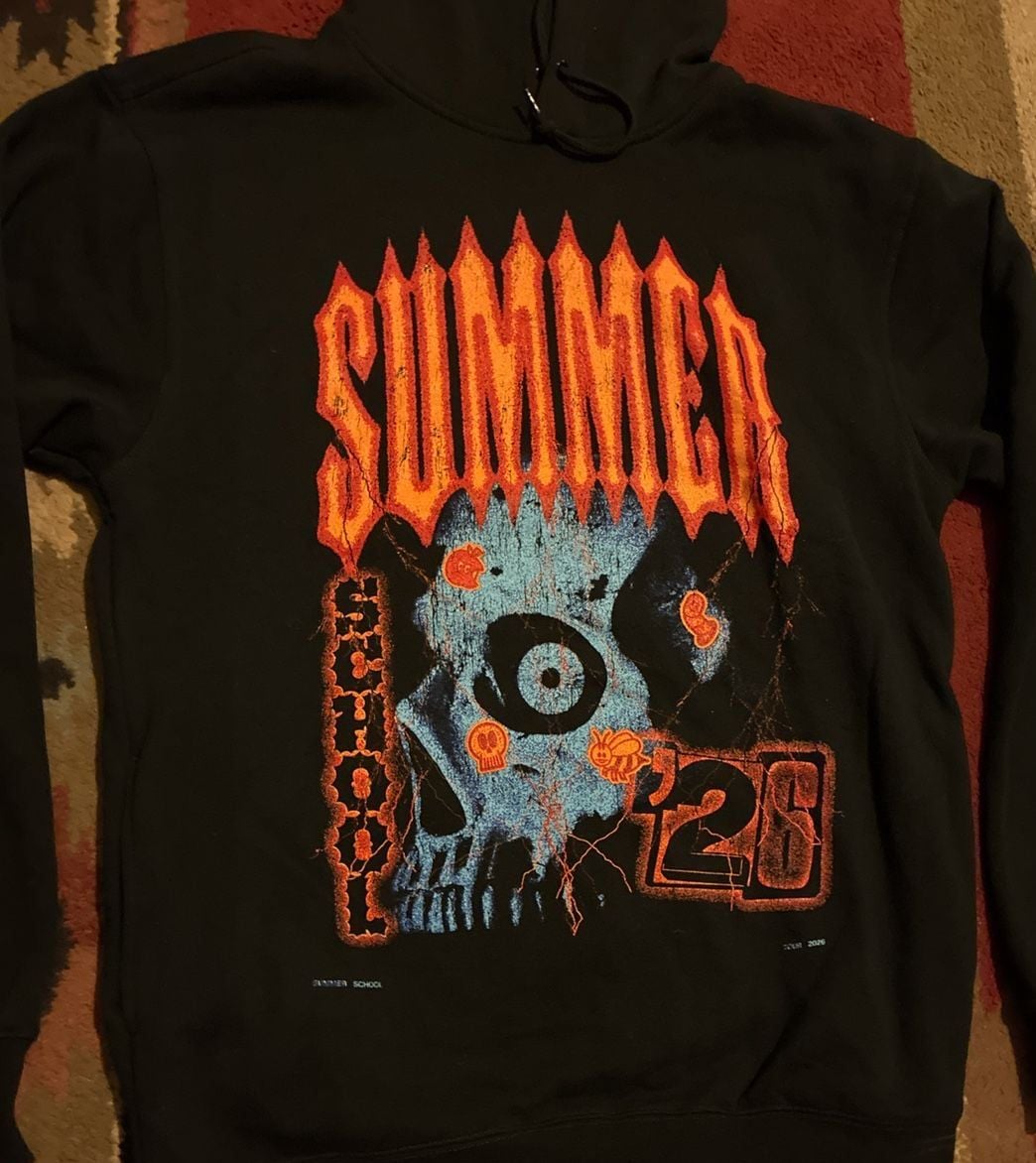 Summer School Tour '26 Hoodie Size Medium Black 3