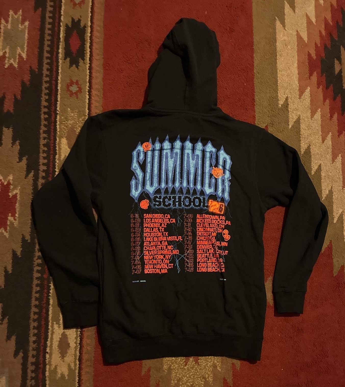 Summer School Tour '26 Hoodie Size Medium Black 5