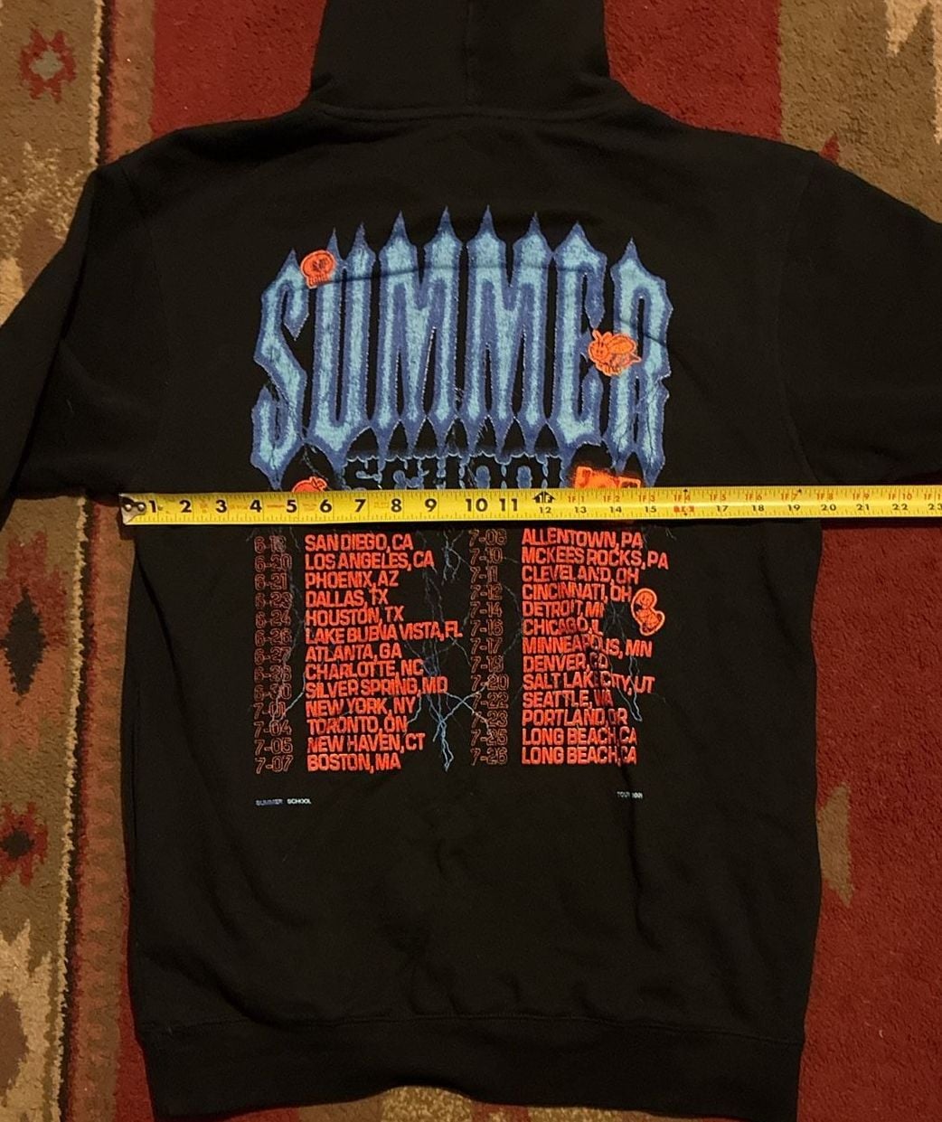 Summer School Tour '26 Hoodie Size Medium Black 7