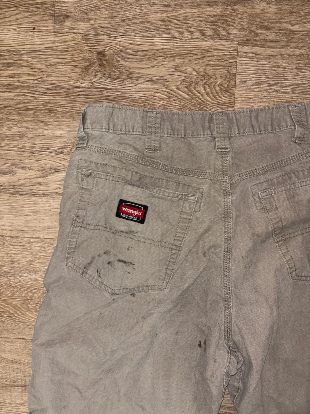 Wrangler Workwear Ripstop Carpenter Pants Size 36X32 Gray Cotton 5