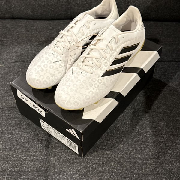 6M - Adidas Copa Pure III League White Black Gold Cleats
