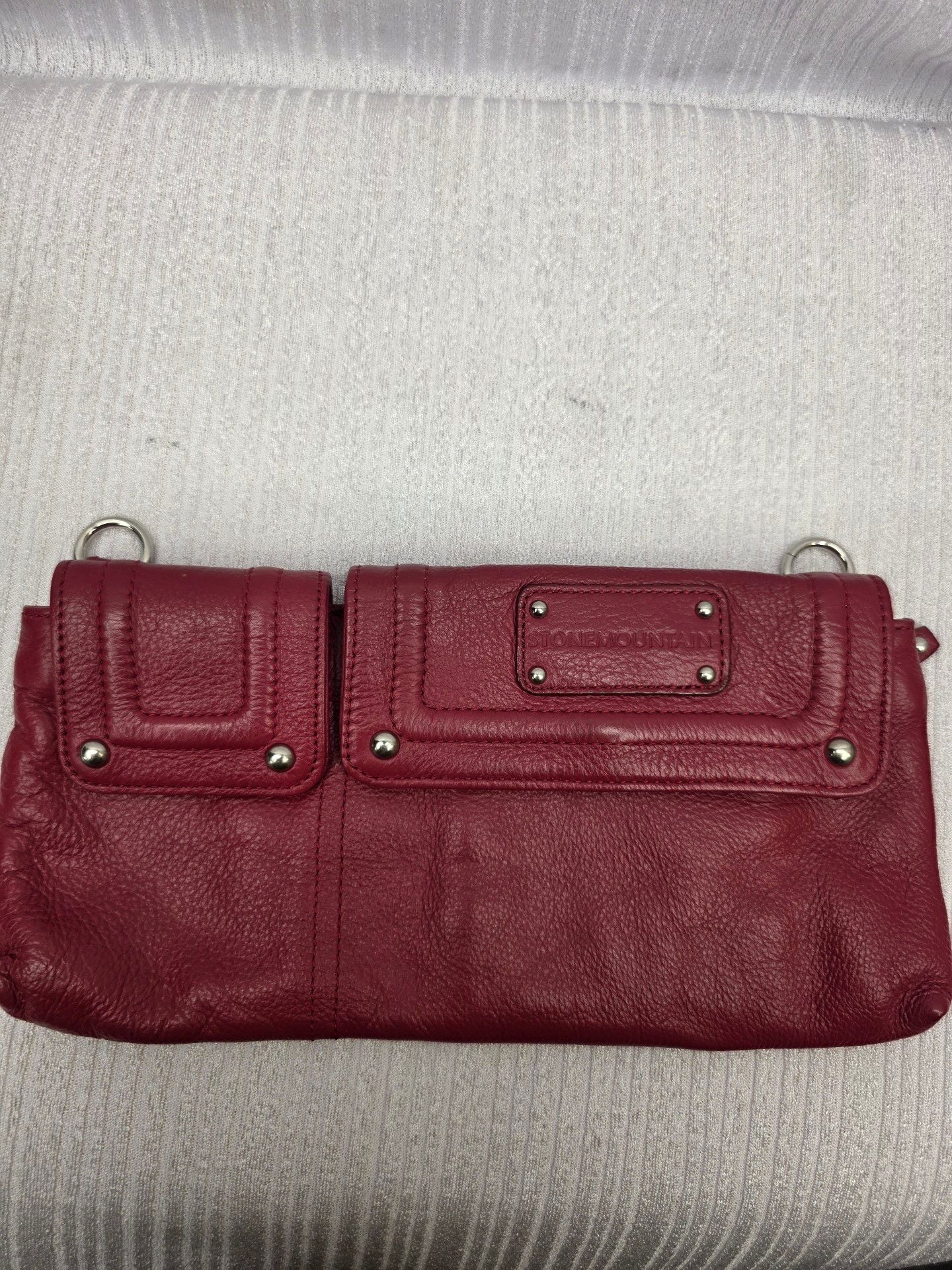 Stone Mountain Red Leather Crossbody Bag 2