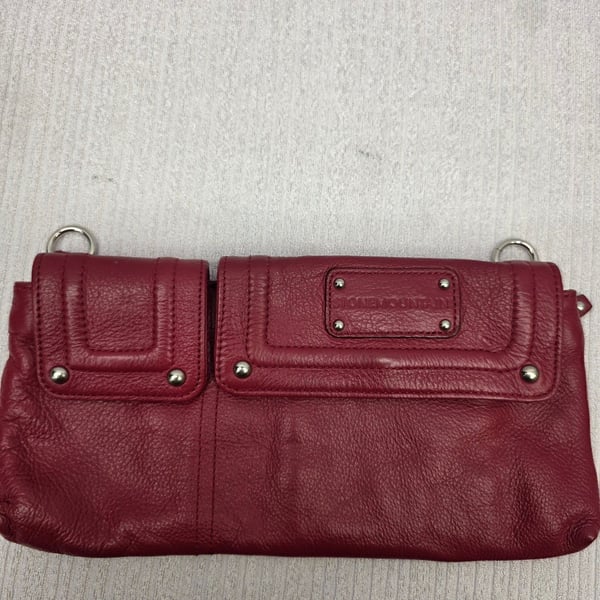 Stone Mountain Red Leather Crossbody Bag