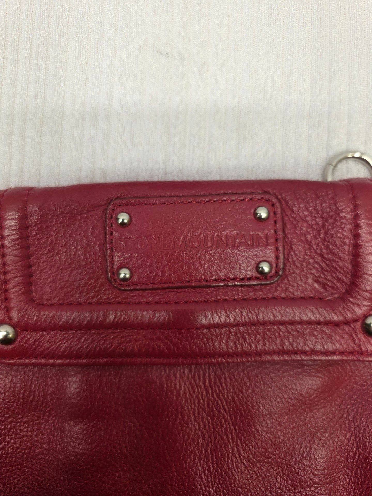 Stone Mountain Red Leather Crossbody Bag 4