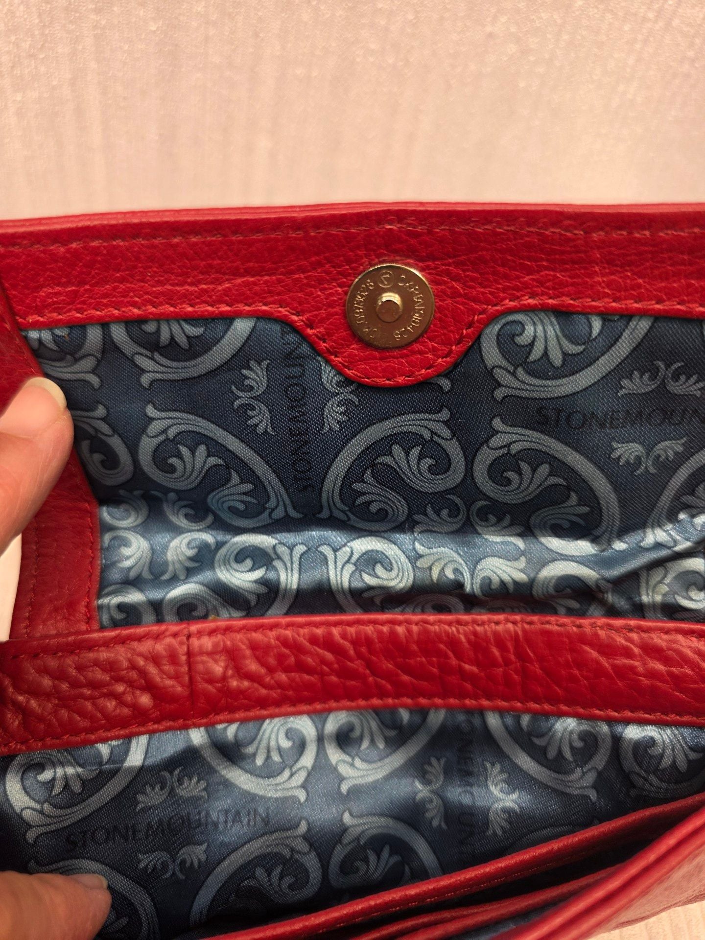 Stone Mountain Red Leather Crossbody Bag 5