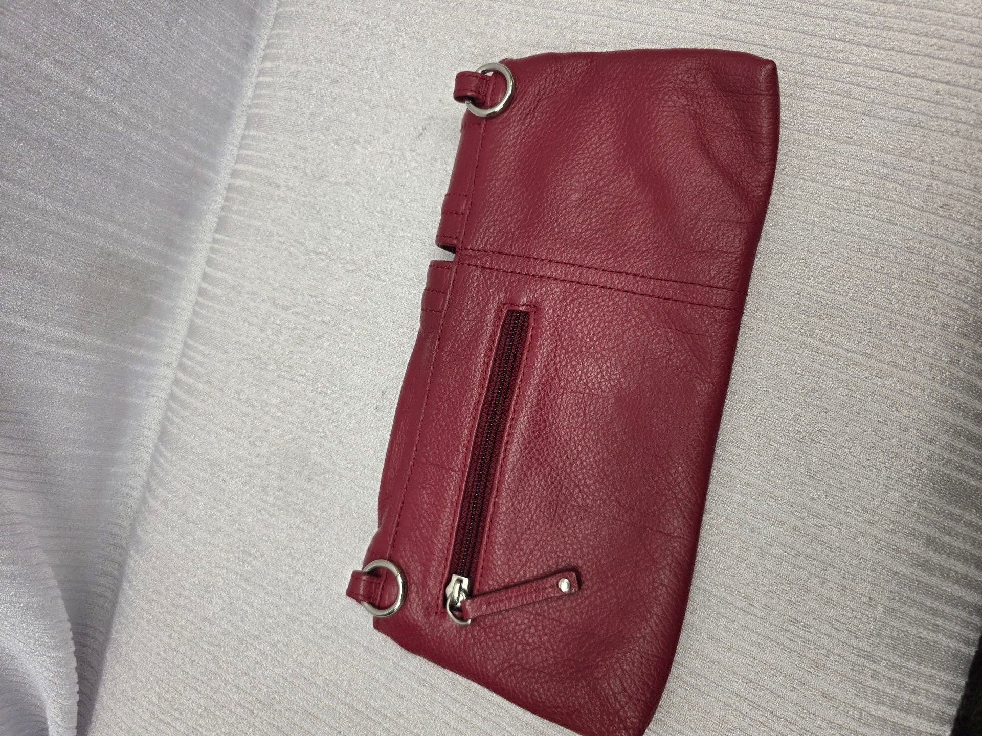 Stone Mountain Red Leather Crossbody Bag 10