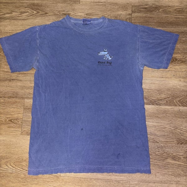 Comfort Colors Coral Bay T-Shirt Size M Blue St John US Virgin Islands 