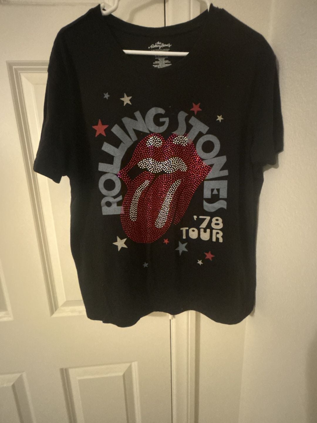 The Rolling Stones '78 Tour Rhinestone Graphic T-Shirt Size L 2