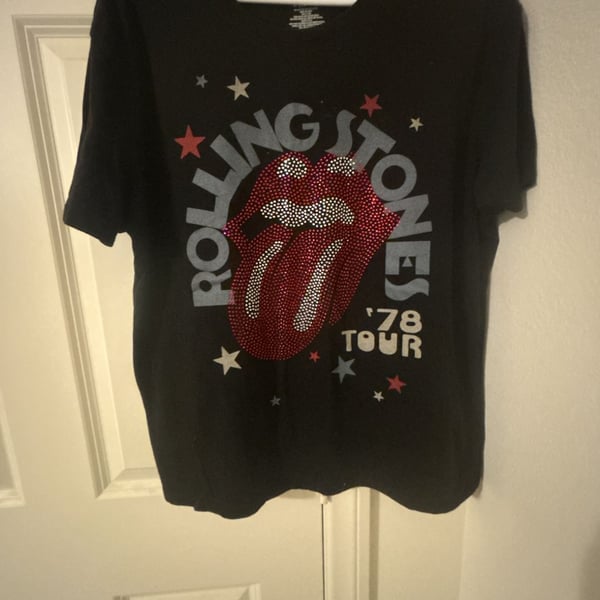 The Rolling Stones '78 Tour Rhinestone Graphic T-Shirt Size L