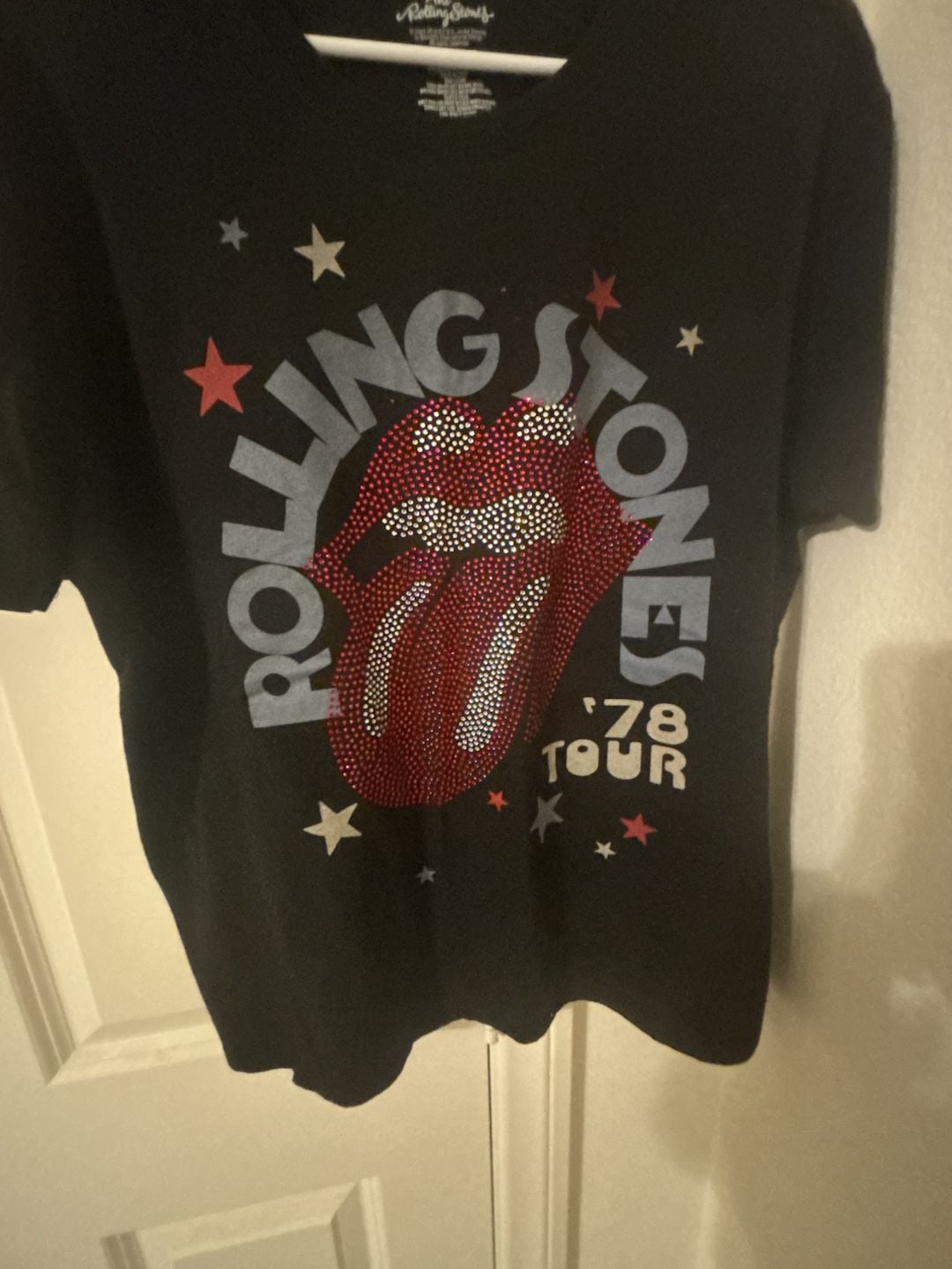 The Rolling Stones '78 Tour Rhinestone Graphic T-Shirt Size L 5
