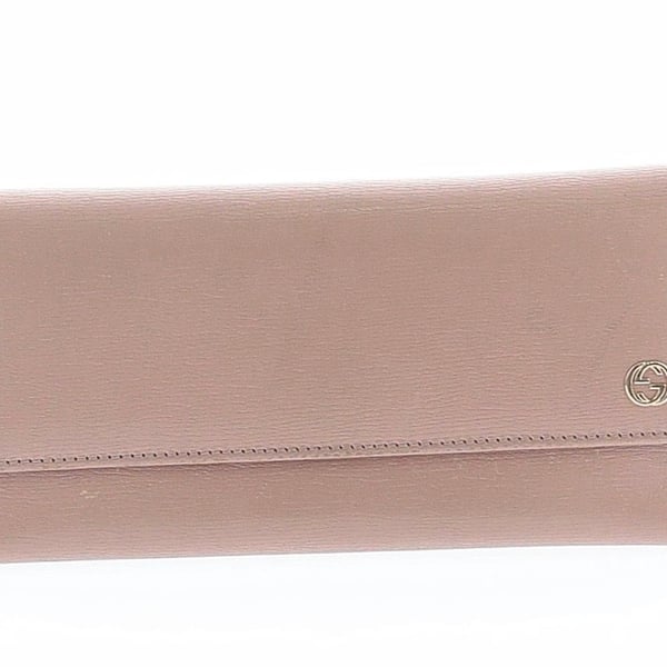 Gucci Interlocking G Continental Wallet Pink Leather