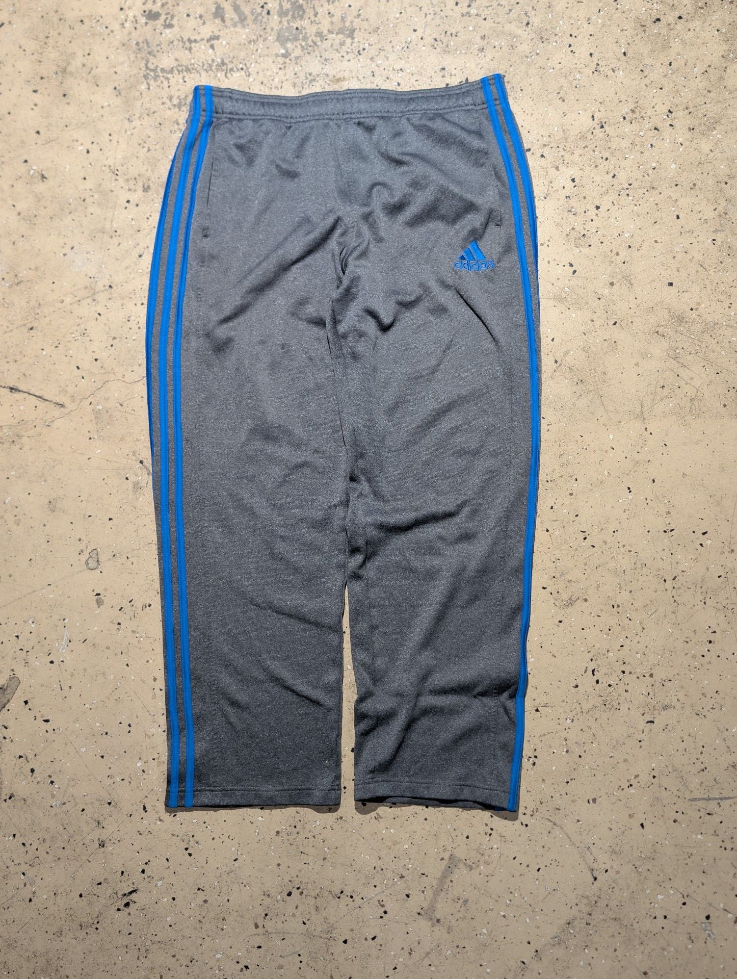 Adidas 3-Stripe Athletic Pants Gray Blue 2