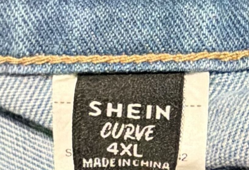 Shein Curve Wide Leg Jeans 4XL Blue Denim Cropped Patch Pocket Pants 7