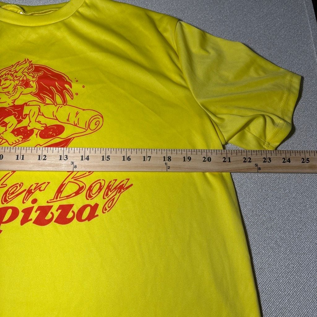 Suit Yourself Stranger Things Surfer Boy Pizza T-Shirt Yellow 4