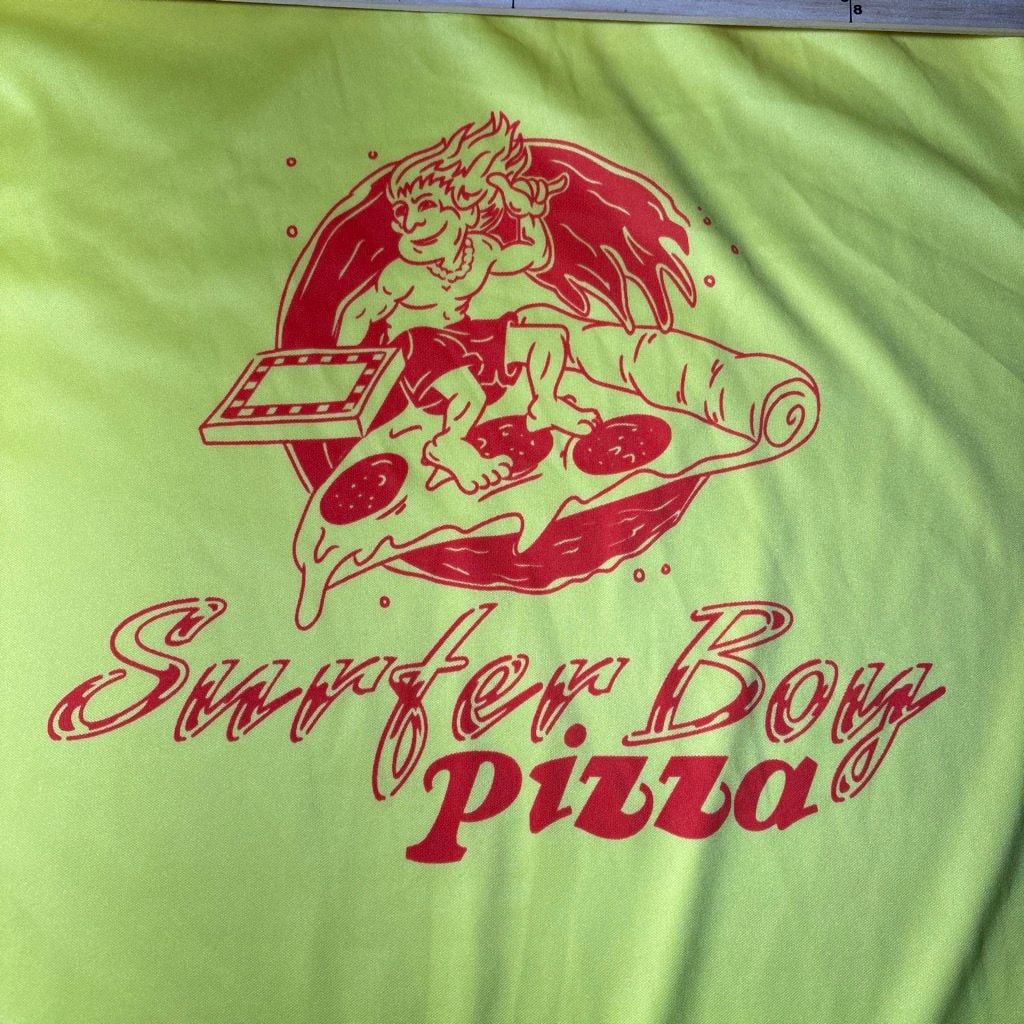 Suit Yourself Stranger Things Surfer Boy Pizza T-Shirt Yellow 6