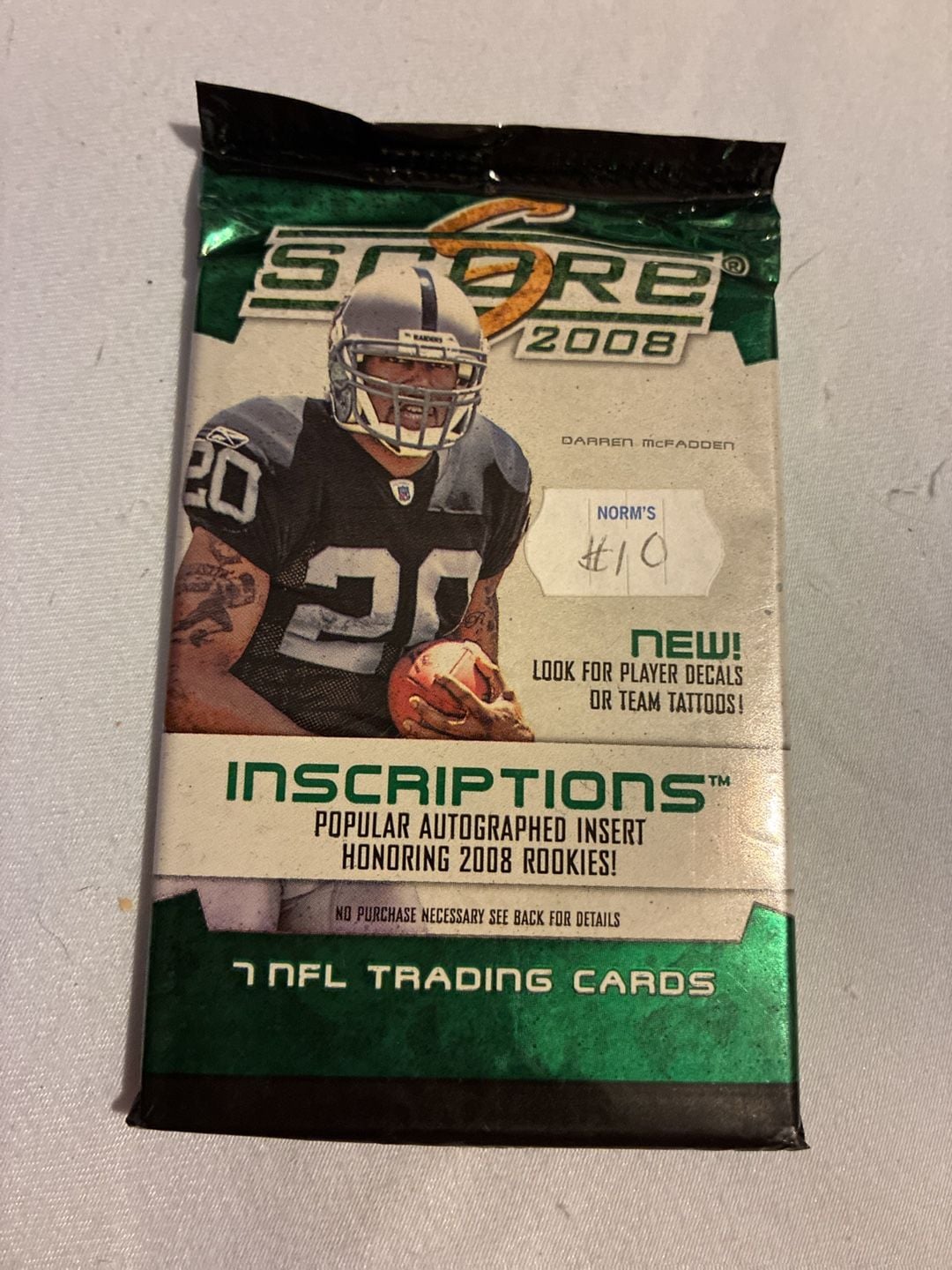 2008 Score Inscriptions Football Sealed Pack NFL Trading Cards 1