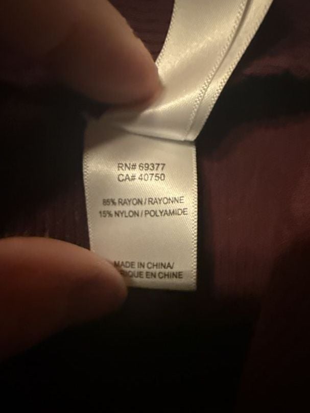 Wynne Layers Bomber Jacket Size M Burgundy Full Zip Rayon 4