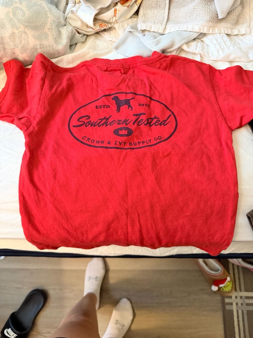 Crown & Ivy Southern Tested T-Shirt Red Graphic Tee 2