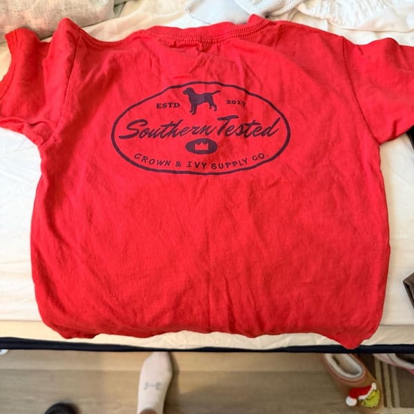 Crown & Ivy Southern Tested T-Shirt Red Graphic Tee