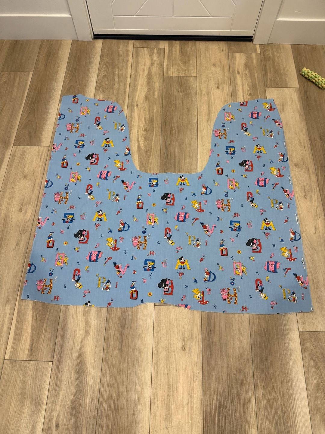 Vintage Disney ABC Fabric Blue Cotton Character Print - Remnant 6