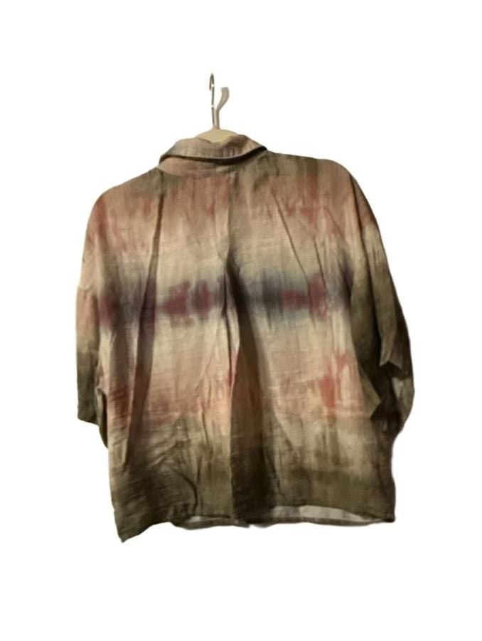 Esprit Button Down Shirt Size XL Multi Color Boho Tie Dye 5