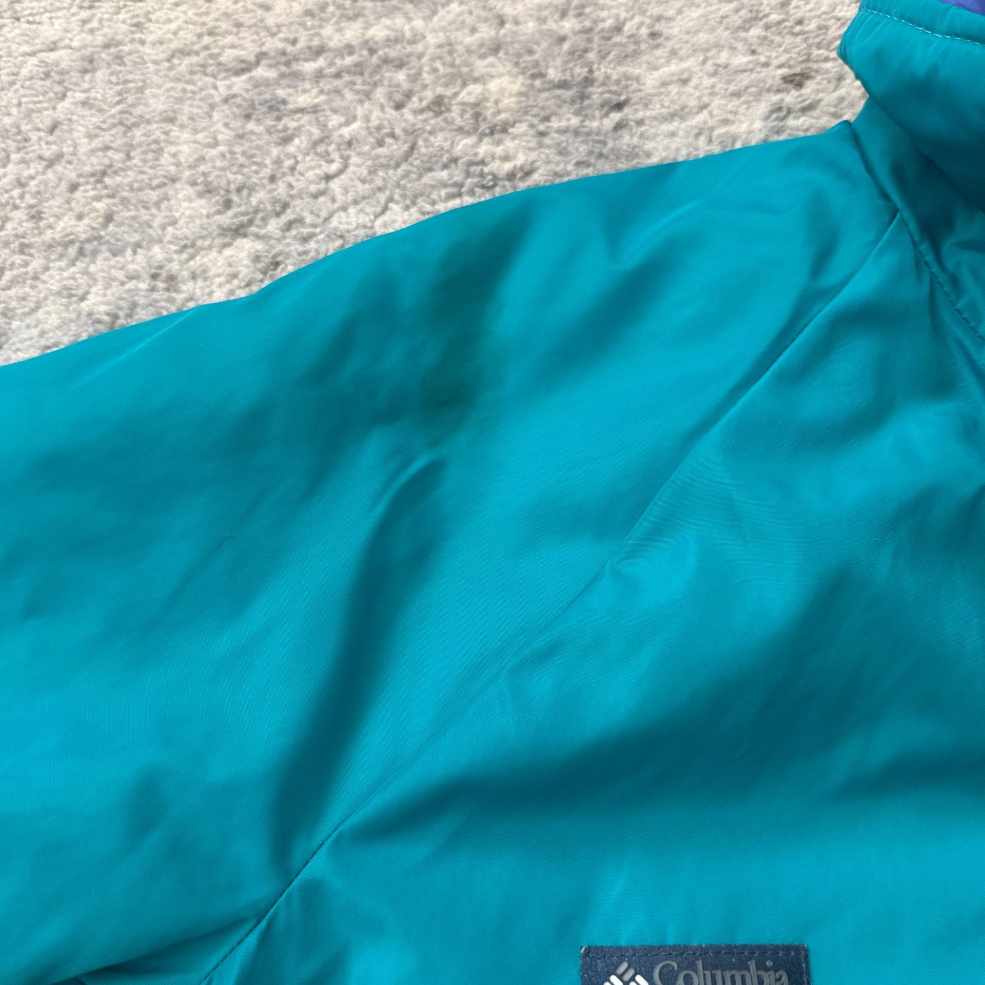 Vintage 90s Columbia Sportswear Reversible Puffer Jacket Size M Teal Purple 8