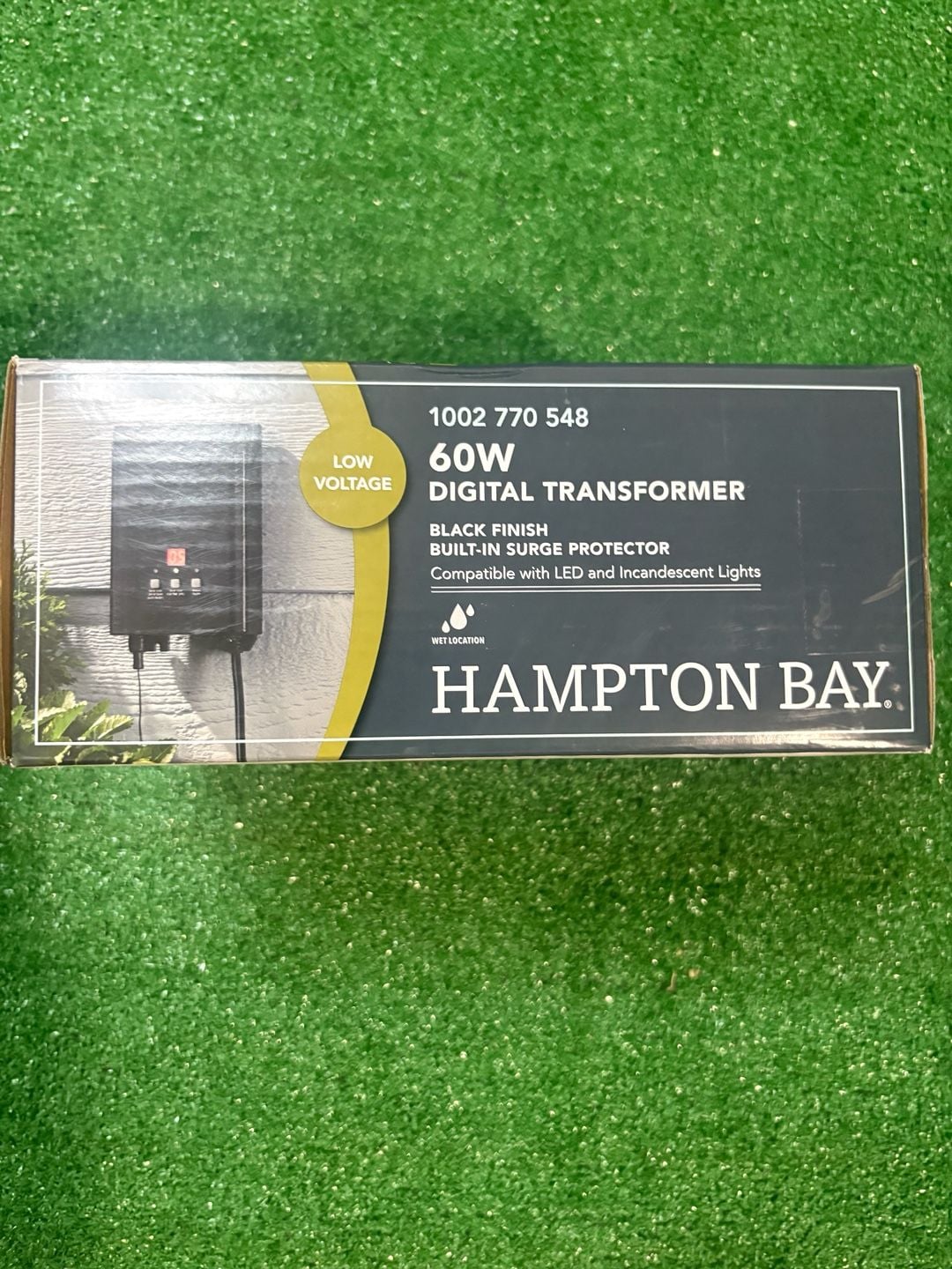 Hampton Bay 60W Digital Transformer SL-60-12-SV Black Finish 2