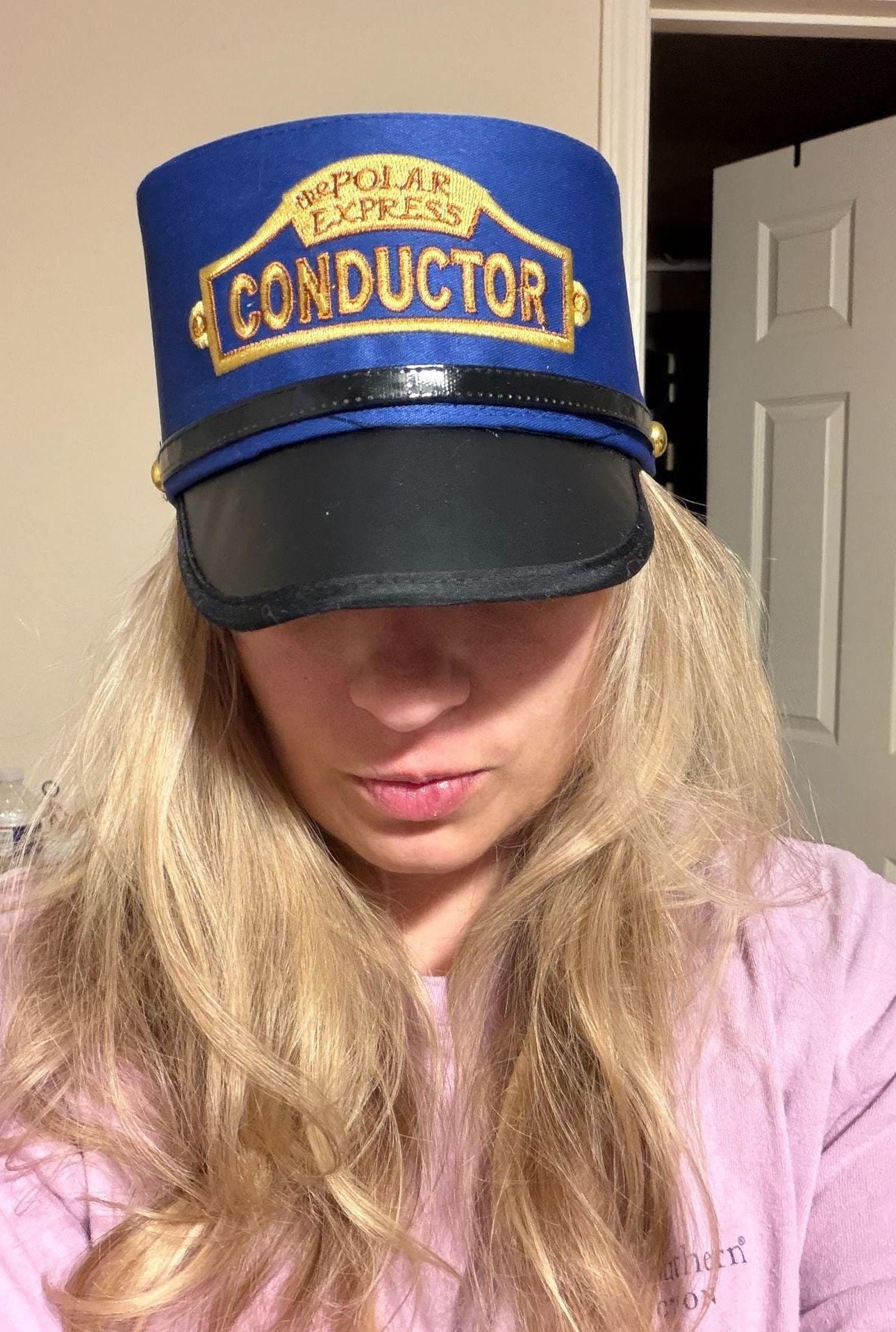The Polar Express Conductor Hat Youth Size Blue Train Cap 9