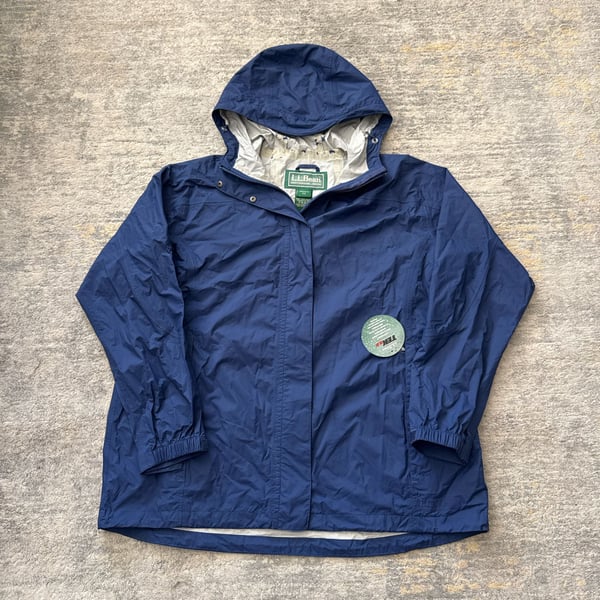 L.L. Bean Rain Jacket Size 2X Blue Tek 2.5 Waterproof Hooded Shell
