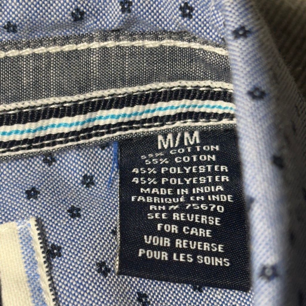 MBX Long Sleeve Button Down Shirt Blue star Dot 7