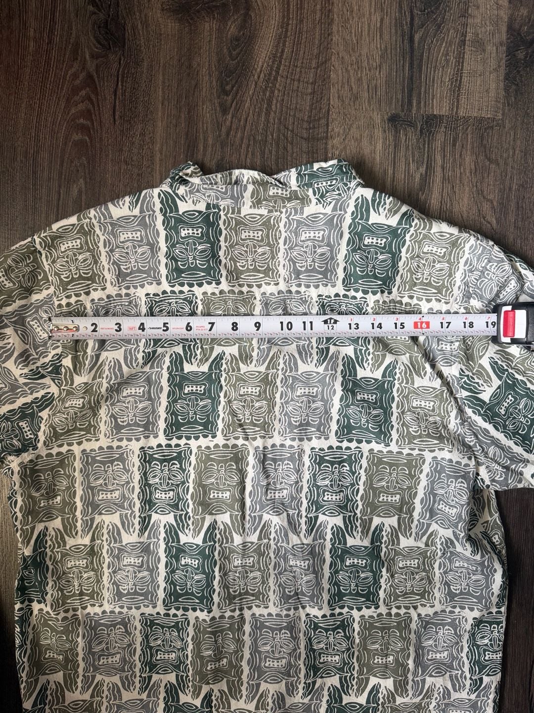 RVCA Oblow Tapa Short Sleeve Shirt Size L Green Tiki 8