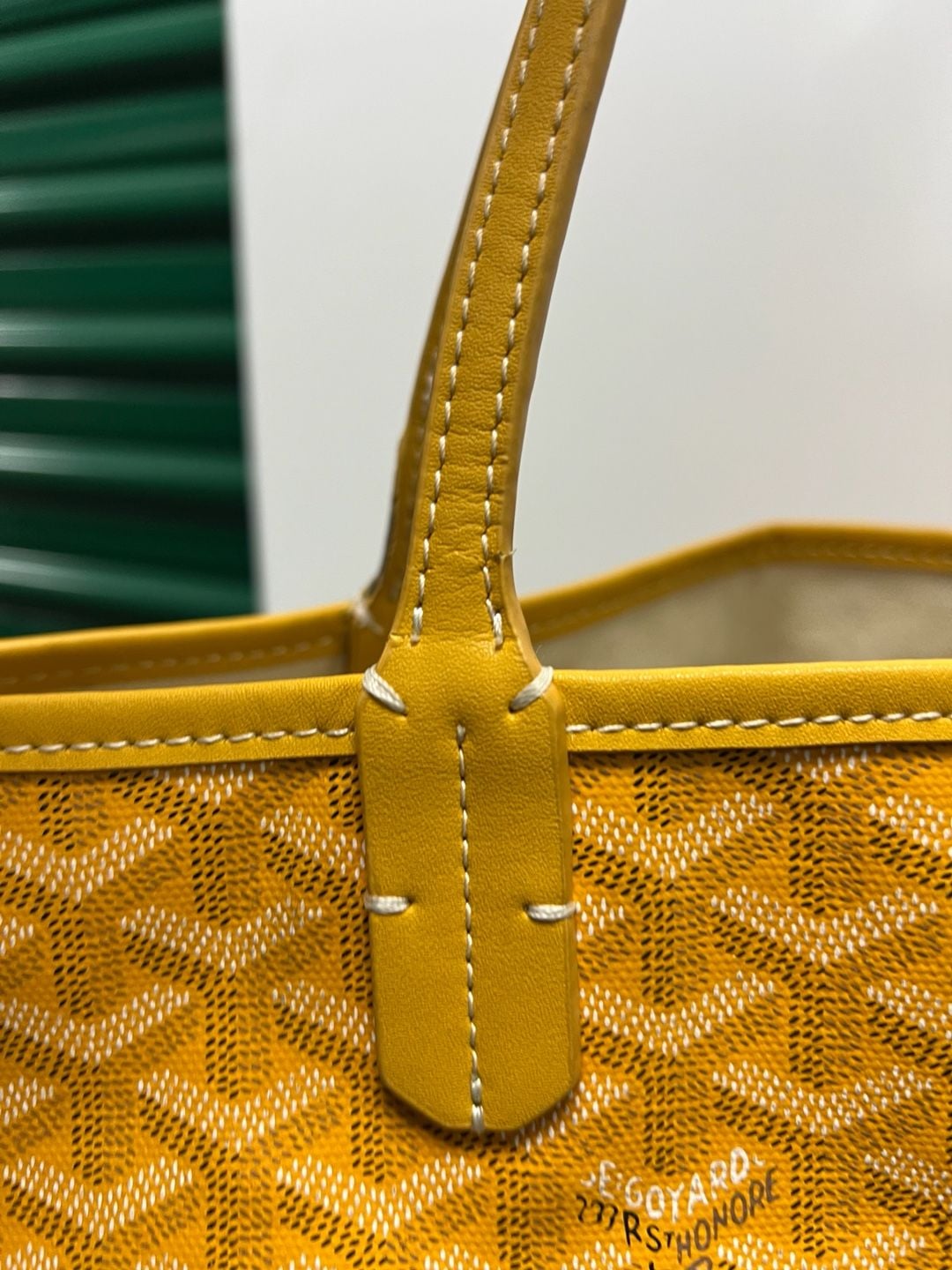 Goyard Saint Louis GM Tote Bag Yellow Coated Canvas 3