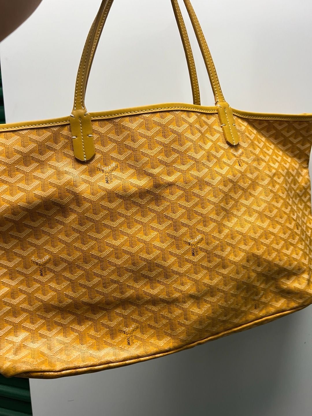 Goyard Saint Louis GM Tote Bag Yellow Coated Canvas 5