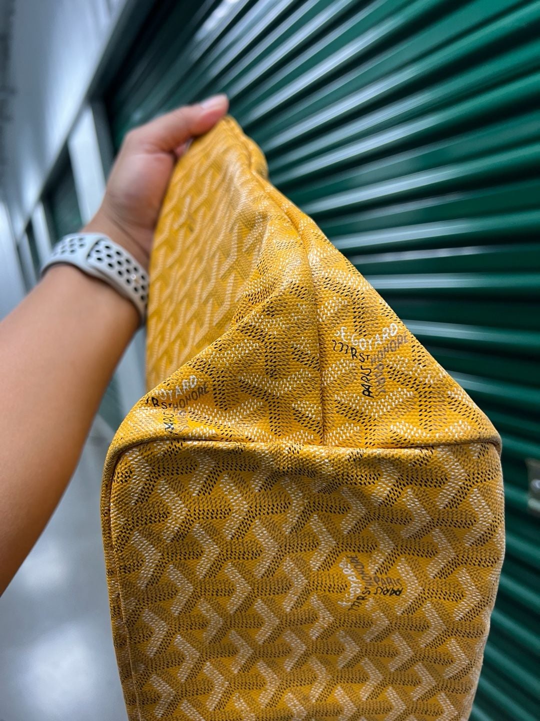 Goyard Saint Louis GM Tote Bag Yellow Coated Canvas 6