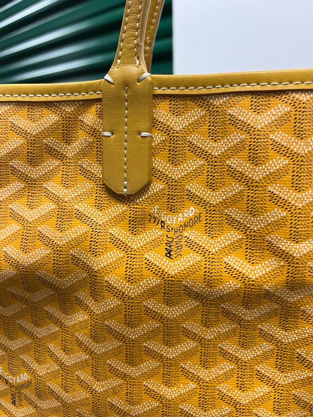 Goyard Saint Louis GM Tote Bag Yellow Coated Canvas 7