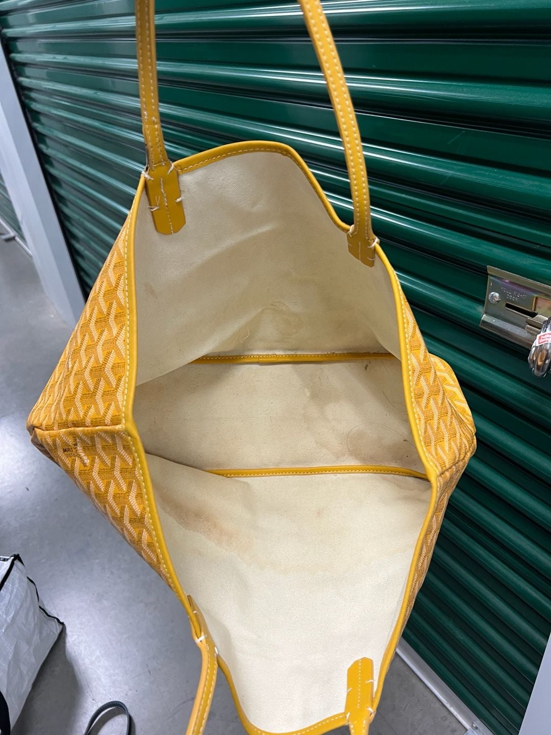 Goyard Saint Louis GM Tote Bag Yellow Coated Canvas 9