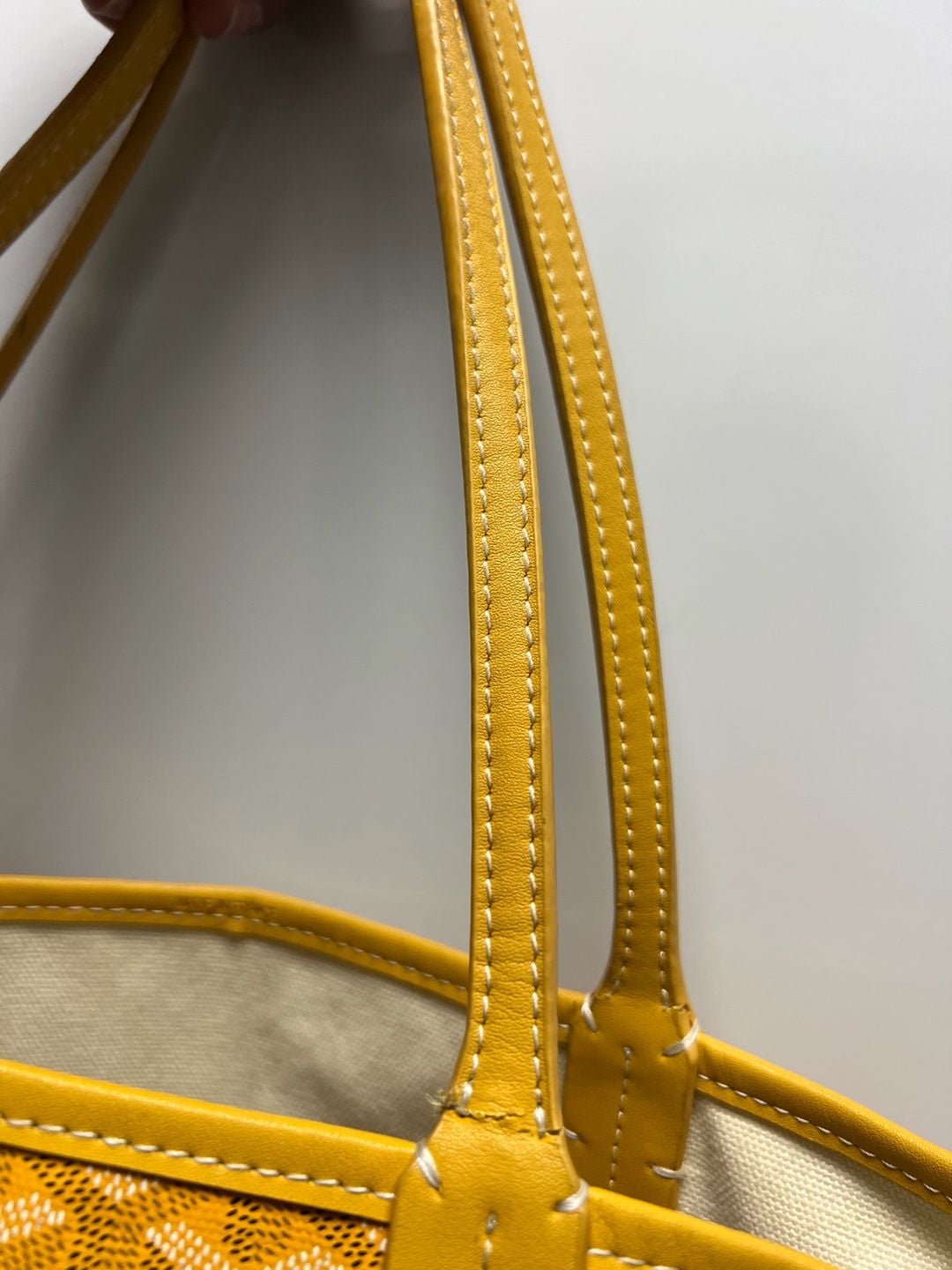 Goyard Saint Louis GM Tote Bag Yellow Coated Canvas 13