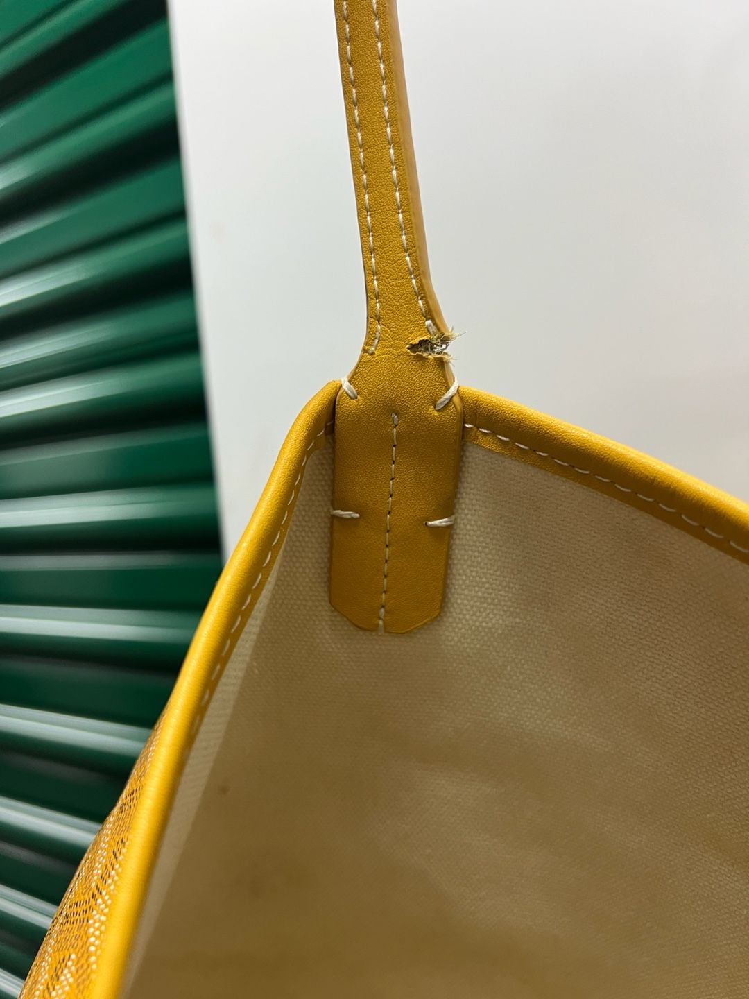Goyard Saint Louis GM Tote Bag Yellow Coated Canvas 16