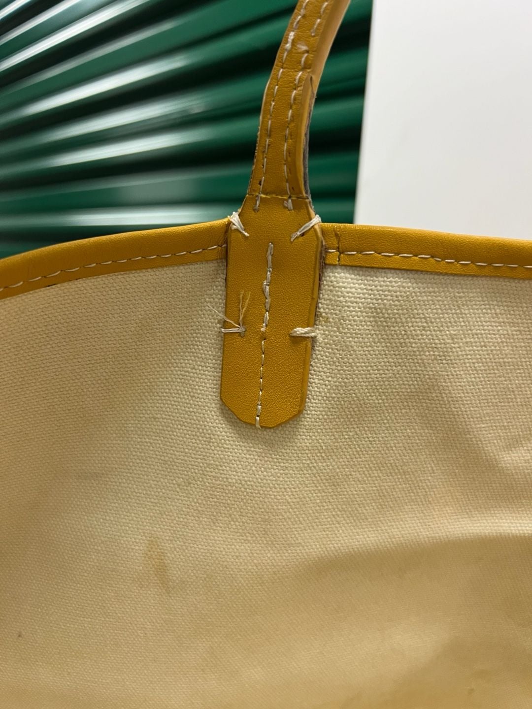 Goyard Saint Louis GM Tote Bag Yellow Coated Canvas 17