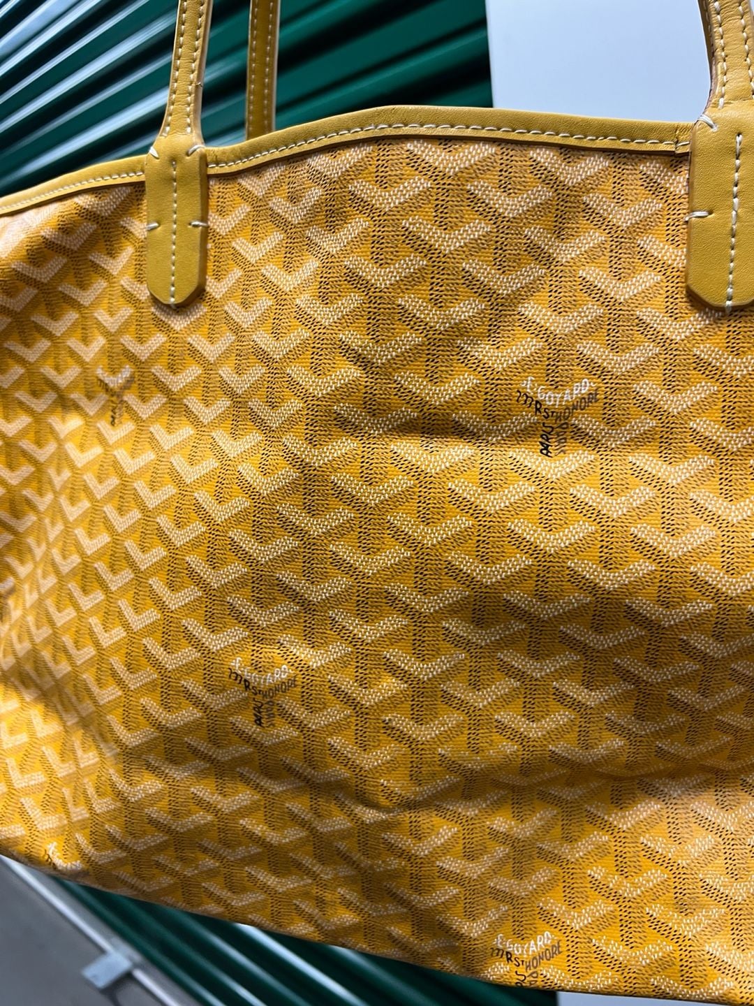 Goyard Saint Louis GM Tote Bag Yellow Coated Canvas 18