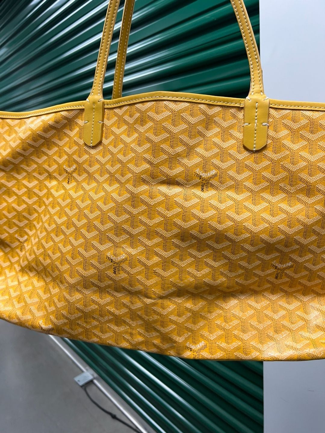 Goyard Saint Louis GM Tote Bag Yellow Coated Canvas 19