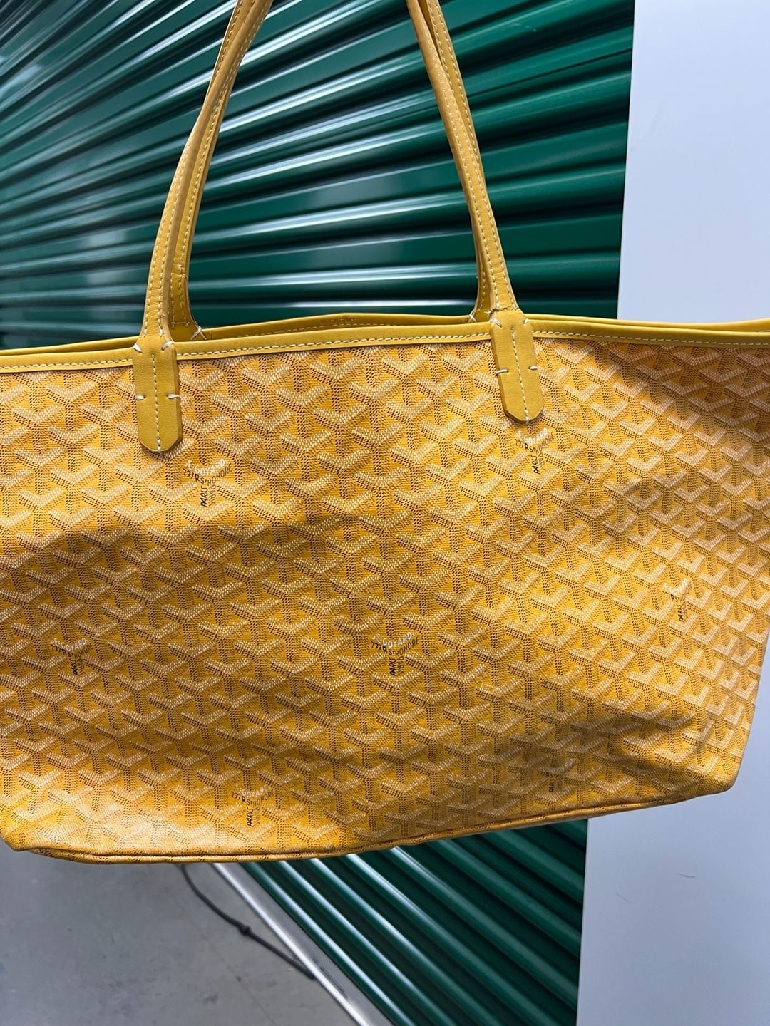 Goyard Saint Louis GM Tote Bag Yellow Coated Canvas 20
