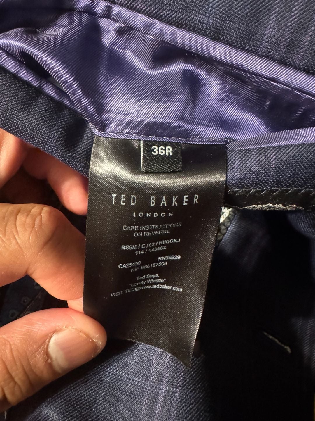 Ted Baker Modern Fit Blue Windowpane Blazer Jacket 8