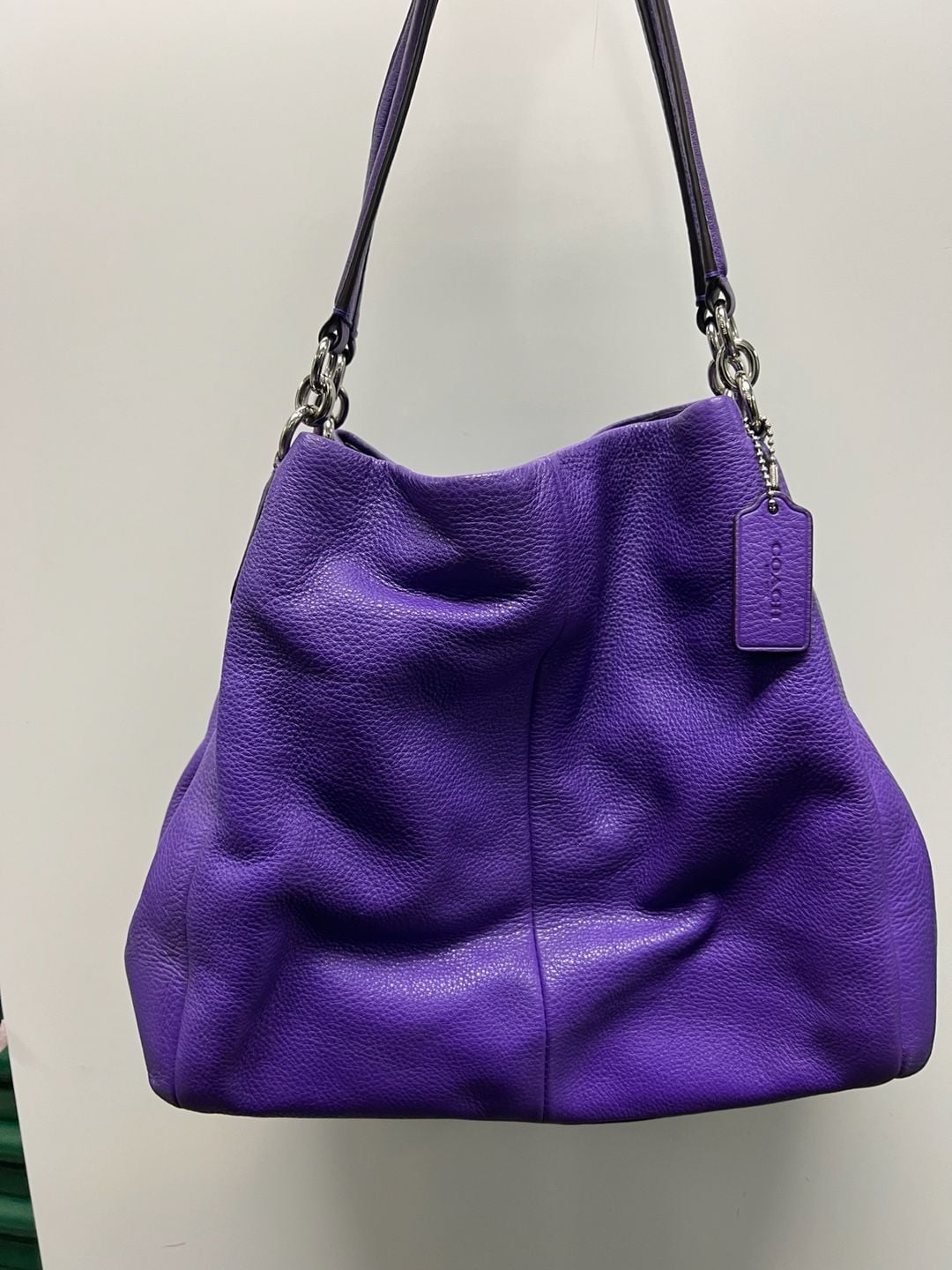 Coach Madison Phoebe Shoulder Bag Violet Leather 2