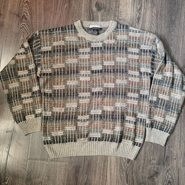Geoffrey Beene Classics Sweater Size M Geometric Pattern